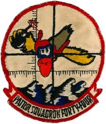 Patrol Squadron 44 (VP-44)
Established as Patrol Squadron FORTY FOUR (VP-44) on 29 January 1951, the fourth squadron to be assigned the VP-44 designation. Disestablished on 28 June 1991.

Martin PBM-5 Mariner, 1951-1952
Martin P5M-1 Marlin, 1952-1955
Martin P5M-2 Marlin, 1955-1960
Lockheed P2V-3 Neptune, 1960-1962
Lockheed P3V-1/P-3A Orion, 1962-1978
Lockheed P-3C UII Orion, 1978-1991

Insignia (3rd) “Golden Pelicans” approved by CNO on 11 Apr 1963.

