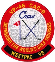 Patrol Squadron 46 (VP-46) WESTPAC CRUISE 1998
Established as Patrol Squadron FIVE-S (VP-5S) on 1 Jul 1931. Redesignated Patrol Squadron FIVE-F (VP-5F) on 1 Apr 1933.  Redesignated Patrol Squadron FIVE (VP-5) on 1 Octr 1937. Redesignated Patrol Squadron THIRTY-THREE (VP 33) on 1 Jul 1939. Redesignated Patrol Squadron THIRTY-TWO (VP-32) on 1 Oct 1941. Redesignated Patrol Bombing Squadron THIRTY TWO (VPB-32) on 1 Oct 1944. Redesignated Patrol Squadron THIRTY-TWO (VP-32) on 15 May 1946. Redesignated Medium Patrol Squadron (Seaplane) SIX (VP-MS-6) on 15 Nov 1946. Redesignated Patrol Squadron FORTY-SIX (VP-46) "Grey Knights" on 1 Sep 1948-.

Lockheed P-3C UIIIR Orion

