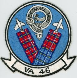 Attack Squadron 46 (VA-46)
Established as Attack Squadron FORTY SIX (VA-46) "Fighting Clansmen" on 24 May 1955. Disestablished on 30 Jun 1991. The first squadron to be assigned the VA-46 designation.

Douglas A-4B Skyhawk, 1967-1968
Vought A-7B/E Corsair II, 1968-1991

