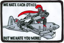 Patrol Squadron 46 (VP-46) Morale
Established as Patrol Squadron FIVE-S (VP-5S) on 1 Jul 1931. Redesignated Patrol Squadron FIVE-F (VP-5F) on 1 Apr 1933.  Redesignated Patrol Squadron FIVE (VP-5) on 1 Octr 1937. Redesignated Patrol Squadron THIRTY-THREE (VP 33) on 1 Jul 1939. Redesignated Patrol Squadron THIRTY-TWO (VP-32) on 1 Oct 1941. Redesignated Patrol Bombing Squadron THIRTY TWO (VPB-32) on 1 Oct 1944. Redesignated Patrol Squadron THIRTY-TWO (VP-32) on 15 May 1946. Redesignated Medium Patrol Squadron (Seaplane) SIX (VP-MS-6) on 15 Nov 1946. Redesignated Patrol Squadron FORTY-SIX (VP-46) "Grey Knights" on 1 Sep 1948-.

Lockheed P-3C UIIIR Orion

