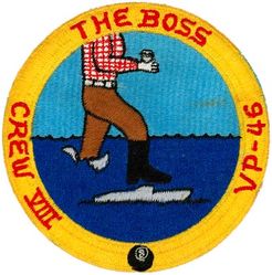 Patrol Squadron 46 (VP-46) Crew 8
Established as Patrol Squadron FIVE-S (VP-5S) on 1 Jul 1931. Redesignated Patrol Squadron FIVE-F (VP-5F) on 1 Apr 1933.  Redesignated Patrol Squadron FIVE (VP-5) on 1 Octr 1937. Redesignated Patrol Squadron THIRTY-THREE (VP 33) on 1 Jul 1939. Redesignated Patrol Squadron THIRTY-TWO (VP-32) on 1 Oct 1941. Redesignated Patrol Bombing Squadron THIRTY TWO (VPB-32) on 1 Oct 1944. Redesignated Patrol Squadron THIRTY-TWO (VP-32) on 15 May 1946. Redesignated Medium Patrol Squadron (Seaplane) SIX (VP-MS-6) on 15 Nov 1946. Redesignated Patrol Squadron FORTY-SIX (VP-46) "Grey Knights" on 1 Sep 1948-.

Lockheed P-3B Orion

