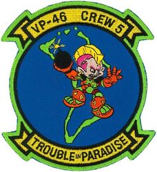 Patrol Squadron 46 (VP-46) Combat Aircrew 5
Established as Patrol Squadron FIVE-S (VP-5S) on 1 Jul 1931. Redesignated Patrol Squadron FIVE-F (VP-5F) on 1 Apr 1933.  Redesignated Patrol Squadron FIVE (VP-5) on 1 Octr 1937. Redesignated Patrol Squadron THIRTY-THREE (VP 33) on 1 Jul 1939. Redesignated Patrol Squadron THIRTY-TWO (VP-32) on 1 Oct 1941. Redesignated Patrol Bombing Squadron THIRTY TWO (VPB-32) on 1 Oct 1944. Redesignated Patrol Squadron THIRTY-TWO (VP-32) on 15 May 1946. Redesignated Medium Patrol Squadron (Seaplane) SIX (VP-MS-6) on 15 Nov 1946. Redesignated Patrol Squadron FORTY-SIX (VP-46) "Grey Knights" on 1 Sep 1948-.

Lockheed P-3C UIIIR Orion

