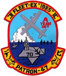 Patrol Squadron 47 (VP-47)
VP-47 "Golden Swordsmen"
1985
Established as VP-27 on 1 Jun 1944; VPB-27 on 1 Oct 1944; VP-27 on 15 May 1946; VP-MS-7 on 15 Nov 1946; VP-47 on 1 Sep 1948-.
Lockheed P-3C UII Orion
