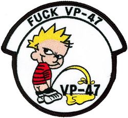 Patrol Squadron 47 (VP-47) Morale
VP-47 "Golden Swordsmen"
2000s
Established as VP-27 on 1 Jun 1944; VPB-27 on 1 Oct 1944; VP-27 on 15 May 1946; VP-MS-7 on 15 Nov 1946; VP-47 on 1 Sep 1948-.
Lockheed P-3C UIII Orion

