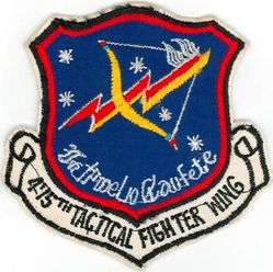 475th Tactical Fighter Wing
Translation: In Proelio Gaudete = Be Joyful in Battle
