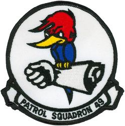 Patrol Squadron 49 (VP-49) Morale
VP-49 "Woodpeckers"
1973-1994 
Established as VP-19 on 1 Feb 1944; VPB-19 on 1 Oct 1944; VP-19 on 15 May 1946; VP-MS-9 on 15 Nov 1946; VP-49 on 1 Sep 1948-1 Mar 1994.
Lockheed P-3C Orion
