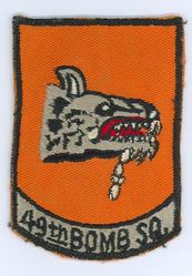 49th Bombardment Squadron, Medium
Organized as 49 Aero Squadron on 6 Aug 1917. Demobilized on 22 Mar 1919. Reconstituted and consolidated (16 Oct 1936) with 166 Aero Squadron which was organized on 18 Dec 1917 and redesignated as 49 Squadron on 14 Mar 1921. Redesignated as: 49 Bombardment Squadron on 25 Jan 1923; 49 Bombardment Squadron (Heavy) in 6 Dec 1939. Inactivated on 28 Feb 1946. Redesignated as 49 Bombardment Squadron, Very Heavy, on 5 Apr 1946. Activated on 1 Jul 1947. Redesignated as 49 Bombardment Squadron, Medium, on 28 May 1948. Inactivated on 1 Apr 1963. Redesignated as 49 Test Squadron on 12 Feb 1986. Activated on 1 Jul 1986. Redesignated as 49 Test and Evaluation Squadron on 20 Nov 1998.

