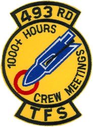 493d Tactical Fighter Squadron 1000+ Crew Meeting Hours
