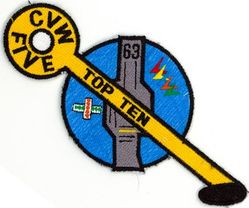 Carrier Air Wing 5 (CVW-5) Morale
Established as Carrier Air Group FIVE (CVG-5) on 15 Feb 1943. Redesignated Attack Carrier Air Group FIVE (CVAG-5) on 15 Nov 1946; Carrier Air Group FIVE (CVG-5) on 1 Sep 1948; Carrier Air Wing FIVE (CVW-5) on 20 Dec 1963-.
