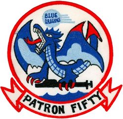 Patrol Squadron 50 (VP-50) 
Established as Patrol Squadron NINE HUNDRED SEVENTEEN (VP-917) on 18 Jul 1946. Redesignated Medium Patrol Squadron (Landplane) SIXTY SEVEN (VP-ML-67) on 15 Nov 1946; Patrol Squadron EIGHT HUNDRED NINETY TWO (VP-892) in Feb 1950; Patrol Squadron FIFTY (VP-50) "Blue Dragons" on 4 Feb 1953. Disestablished on 30 Jun 1992.

Lockheed P-3C UIIIR Orion

