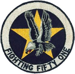 Fighter Squadron 51 (VF-51)
Established as Fighter Squadron ONE (VF-1) on 15 Feb 1943. Redesignated Fighter Squadron FIVE (VF-5) on 15 Jul 1943; Fighter Squadron FIVE A (VF-5A) "Screaming Eagles" on 15 Nov 1946, Fighter Squadron FIFTY ONE (VF-51) (second VF-51) on 16 Aug 1948. Disestablished on 21 Mar 1995.  

North American FJ-1 Fury
Grumman F9F-2/5/6 Panther
North American FJ-3M Fury
Grumman F11F-1 Tiger
Douglas F4D-1 Skyray
Vought F-8A/E/H/J Crusader
McDonnell Douglas F-4N Phantom II
Grumman F-14A Tomcat


