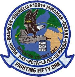 Fighter Squadron 51 (VF-51) Operation CORONET EAST 1991
VF-51 "Screaming Eagles"
1991
Grumman F-14A Tomcat
