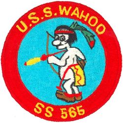 SS-565 USS Wahoo
Namesake. The Wahoo, (Acanthocybium solandri) a scombrid fish found worldwide in tropical and subtropical seas
Builder. Portsmouth Naval Shipyard, NH
Laid down. 24 Oct 1949
Launched. 16 Oct 1951
Commissioned. 30 May 1952
Decommissioned. 27 Jun 1980
Stricken	. 15 Jul 1983
Fate. Sold for scrap in 1984
Class and type. Tang-class submarine Attack submarine
Displacement:	
1,560 long tons (1,585 t) surfaced
2,260 long tons (2,296 t) submerged
Length. 269 ft 2 in (82.04 m)
Beam. 27 ft 2 in (8.28 m)
Draft. 17 ft (5.2 m)
Speed. 15.5 knots (17.8 mph; 28.7 km/h) surfaced, 18.3 knots (21.1 mph; 33.9 km/h) submerged
Complement. 83 officers and men
Armament. 8 × 21 inch (533 mm) torpedo tubes (6 forward, 2 aft)

