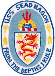 SSN-584 USS Seadragon
Namesake. The Seadragon, (Phyllopteryx taeniolatus) is a marine fish related to the seahorses
Awarded. 29 Sep 1955
Builder. Portsmouth Naval Shipyard, NH
Laid down. 20 Jun 1956
Launched. 16 Aug 1958
Commissioned. 	5 Dec 1959
Decommissioned. 12 Jun 1984
Stricken	. 30 Apr 1986
Fate. Submarine recycling program
Class and type. Skate-class attack submarine
Displacement:	
2,580 long tons (2,620 t) surfaced
2,861 long tons (2,907 t) submerged
Length. 267 ft 7 in (81.56 m)
Beam. 25 ft (7.6 m)
Draft. 22 ft 5 in (6.83 m)
Propulsion. S3W reactor
Speed. 23 knots (26 mph; 43 km/h)
Complement. 95 officers and men
Armament. 8 × 21 in (530 mm) torpedo tubes (6 forward, 2 aft)

