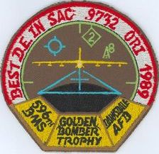 596th Bombardment Squadron, Heavy Best In SAC 1989
