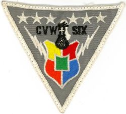 Carrier Air Wing 6 (CVW-6)
Established as Enterprise Air Group on 1 Jul 1938. Reconstituted as Carrier Air Group SIX (CVG-6) on 15 Mar 1943. Carrier Air Group SEVENTEEN (CVG-17) was redesignated as Battle Carrier Air Group SEVENTEEN (CVBG-17) on 22 Jan 1946 and subsequently redesignated as Battle Carrier Air Group FIVE (CVBG-5) on 16 Nov 1946. Redesignated Carrier Air Group SIX (CVG-6) effective 27 Jul 1948. Redesignated Carrier Air Wing SIX (CVW-6) on 20 Dec 1963. Disestablished on 1 Apr 1992.

