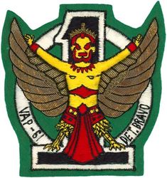 Heavy Photographic Squadron 61 (VAP-61) Detachment Bravo 
Established as Patrol Squadron SIXTY ONE (VP-61) on 20 Jan 1951. Redesignated: Photographic Squadron SIXTY ONE (VJ-61) on 5 Mar 1952; Heavy Photographic Squadron SIXTY ONE (VAP-61) "World Recorders" in Apr 1956. Composite Photographic Reconnaissance Squadron SIXTY ONE (VCP-61) on 1 Jul 1959. Heavy Photographic Squadron SIXTY ONE (VAP-61) on 1 Jul 1961. Disestablished on 1 Jul 1971.

North American AJ-2P Savage, 1952
Vought F8U-1P Crusader, 1959-1961
Douglas A3D-2P/RA-3B/KA-3B Skywarrior, 1959-1971


