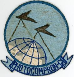 Composite Photographic Squadron 61 (VCP-61) 
Established as Patrol Squadron SIXTY ONE (VP-61) on 20 Jan 1951. Redesignated: Photographic Squadron SIXTY ONE (VJ-61) on 5 Mar 1952; Heavy Photographic Squadron SIXTY ONE (VAP-61) "World Recorders" in Apr 1956. Composite Photographic Reconnaissance Squadron SIXTY ONE (VCP-61) on 1 Jul 1959. Heavy Photographic Squadron SIXTY ONE (VAP-61) on 1 Jul 1961. Disestablished on 1 Jul 1971.

North American AJ-2P Savage, 1952
Vought F8U-1P Crusader, 1959-1961
Douglas A3D-2P/RA-3B/KA-3B Skywarrior, 1959-1971

Insignia (2nd insignia) approved on 11 Jan 1961


