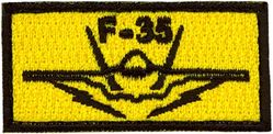 61st Fighter Squadron F-35 Pencil Pocket Tab
