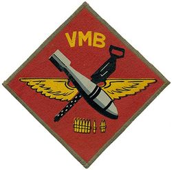 Marine Bombing Squadron 612 (VMB-612)
Established as Marine Bombing Squadron 612 (VMB-612)1 Oct 1943. Inactivated on 15 Mar 1946.

North American PBJ-1 Mitchell, 1943-1946

Insignia silk screened on canvas with embroidered edge, 1944.


