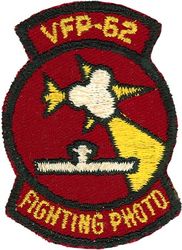 Light Photographic Squadron 62 (VFP-62)
Established as Composite Squadron SIXTY TWO (VC-62) on 3 Jan 1949. Redesignated Light Photographic Squadron SIXTY TWO (VFP-62) on 2 Jul 1956. Decommissioned on 5 Jan 1968.

Grumman F8F-2P Bearcat, 1949-1952
Vought F4U-4P/5P Corsair, 1949-1952
Grumman F6F-5P Hellcats, 1949-1952
Grumman F9F-2P Panther, 1951- 1952
McDonnell F2H-2P Banshee, 1952-1958
Grumman F9F-8P Cougar, 1956-1958
Vought F8U-1P (RF-8A/G) Crusader, 1958-1968

