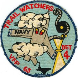 Light Photographic Squadron 63 Detachment 4 (VFP-63 Det 4) CVW-19 Western Pacific/Vietnam Cruise 1971
Established as Composite Squadron Sixty-One (VC-61) on 20 Jan 1949. Redesignated Fighter Photographic Squadron Sixty One (VFP-61) in Jul 1956; Composite Photographic Squadron Sixty-Three (VCP-63) on 1 Jul 1959; Light Photographic Squadron Sixty Three (VFP-63) “Eyes of the Fleet” on 1 Jul 1961. Disestablished on 30 Jun 1982.

Deployment: 14 May 1971-18 Dec 1971, USS Oriskany (CVA-34), CVW-19, Vought F8U-1P/RF-8G Crusader

