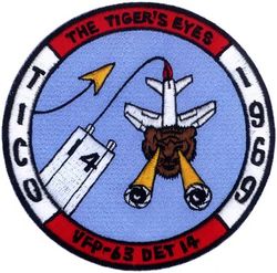 Light Photographic Squadron 63 Detachment 14 (VFP-63 Det 14) CVW-16 Western Pacific Cruise 1969
Established as Composite Squadron Sixty-One (VC-61) on 20 Jan 1949. Redesignated Fighter Photographic Squadron Sixty One (VFP-61) in Jul 1956; Composite Photographic Squadron Sixty-Three (VCP-63) "Eyes of the Fleet" on 1 Jul 1959; Light Photographic Squadron Sixty Three (VFP-63) on 1 Jul 1961. Disestablished on 30 Jun 1982.

Deployment: 1 Feb-18 Sep 1969, USS Ticonderoga (CVA-14), CVW-16, Vought F8U-1P/RF-8G Crusader

