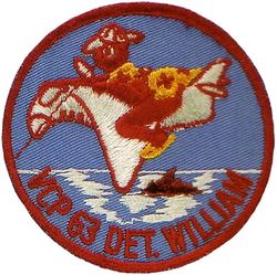 Composite Photographic Squadron 63 (VCP-63 Detachment William
Established as Composite Squadron Sixty-One (VC-61) on 20 Jan 1949. Redesignated Fighter Photographic Squadron Sixty One (VFP-61) in Jul 1956; Composite Photographic Squadron Sixty-Three (VCP-63) "Eyes of the Fleet" on 1 Jul 1959; Light Photographic Squadron Sixty Three (VFP-63) on 1 Jul 1961. Disestablished on 30 Jun 1982.

Douglas A3D-2P Skywarrior, 1959-1961
Vought F8U-1P Crusader, 1961-1982

