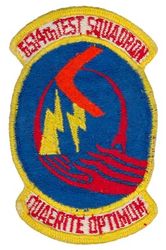 6514th Test Squadron
Translation: QUAERITE OPTIMUM = Seek the Optimum
