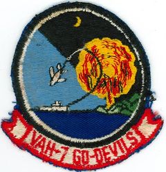 Heavy Attack Squadron 7 (VAH-7)
Established as Composite Squadron Seven (VC-7) in Oct 1950. Redesignated Heavy Attack Squadron Seven (VAH-7) on 1 Jul 1955; Reconnaissance Attack Squadron Seven (RVAH-7) on 1 Dec 1964. Disestablished on 28 Sep 1979.

North American AJ-2 Savage, 1955-1958
Douglas A3D-1/2 Skywarrior, 1958-1961
North American A3J-1, RA-5C Vigilante, 1961-1979.

