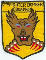 7th Fighter-Bomber Squadron 
Constituted as 7 Pursuit Squadron (Interceptor) on 20 Nov 1940.  Activated on 15 Jan 1941.  Redesignated as: 7 Fighter Squadron on 15 May 1942; 7 Fighter Squadron, Single Engine, on 20 Aug 1943; 7 Fighter Squadron, Two Engine, on 6 Nov 1944; 7 Fighter Squadron, Single Engine, on 8 Jan 1946; 7 Fighter Squadron, Jet-Propelled, on 1 May 1948; 7 Fighter Squadron, Jet, on 10 Aug 1948; 7 Fighter-Bomber Squadron on 1 Feb 1950; 7 Tactical Fighter Squadron on 8 Jul 1958; 7 Fighter Squadron on 1 Nov 1991; 7 Combat Training Squadron on 17 Jun 1999; 7 Fighter Squadron on 22 Jul 2005.  Inactivated on 15 Dec 2006. 
