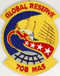 708th Military Airlift Squadron, (Associate)
Constituted as 708th Military Airlift Squadron (Associate) on 18 Oct 1971 and allotted to the reserve on 1 Oct 1972. Consolidated on 19 Sep 1985 with 308th Troop Carrier Squadron. Redesignated 708th Airlift Squadron (Associate) on 1 Feb 1992. Redesignated 708th Airlift Squadron on 1 Oct 1994. Inactivated on 30 Sep 1996.
