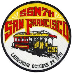 SSN-711 USS San Francisco Launching
Namesake. City and County of San Francisco, CA
Awarded. 1 Aug 1975
Builder.	Newport News Shipbuilding
Laid down. 26 May 1977
Launched. 27 Oct 1979
Acquired. 7 Apr 1981
Commissioned. 	24 Apr 1981
Decommissioned. 15 May 2022
Out of service. 11 May 2017 (decommissioned on 15 May 2022)
Motto. Oro en Paz, Fierro en Guerra ("Gold in Peace, Iron in War")
Status. Currently a moored training ship at the Nuclear Power School
Class and type. Los Angeles-class submarine
Displacement. 5,759 tons light, 6,145 tons full, 386 tons dead
Length.	110.3 m (361 ft 11 in)
Beam. 10 m (32 ft 10 in)
Draft. 9.7 m (31 ft 10 in)
Propulsion. S6G nuclear reactor
Complement. 12 officers, 115 men
Armament. 4 × 21 in (533 mm) torpedo tubes

