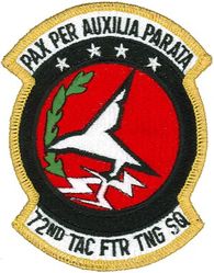 72d Tactical Fighter Training Squadron
Translation: PAX PER AUXILIA PARATA = Peace Through Readiness
