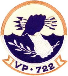 Patrol Squadron 722 (VP-722)
Established as Patrol Squadron Seven Hundred Twenty Two (VP-722) in Nov 1956. Disestablished in Jan 1968. 
