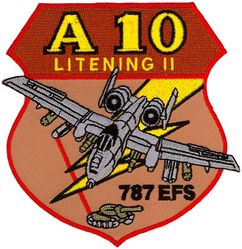 81st Expeditionary Fighter Squadron A-10 (787th Expeditionary Fighter Squadron)
Combined with the 706 FS to form the 787 EFS, a non-official designation.
Keywords: desert