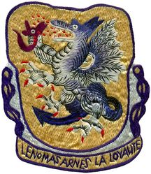 81st Fighter Group
Constituted as 81st Pursuit Group (Interceptor) on 13 Jan 1942. Redesignated 81st Fighter Group in May 1942. Inactivated on 27 Dec 1945.

Insignia approved on 2 Mar 1943. Chinese made embroidery on silk

Stations. Morris Field, NC, 9 Feb 1942; Dale Mabry Field, FL, c. 1 May 194.2; Muroc, CA, c. 28 Jun-4 Oct 1942; Mediouna, French Morocco, c. 5 Jan 1943; Thelepte, Tunisia, 22 Jan 1943; Le Kouif Airfield, Algeria, 17 Feb 1943; Youks-lesBains, Algeria, 22 Feb 1943 ; Le Kouif Airfield, Algeria, 24 Feb 1943; Thelepte, Tunisia, c. 'Mar 1943; Algeria, c. 3 Apr 1943; Monastir, Tunisia, c. 26 May 1943; Sidi Ahmed, Tunisia, 10 Aug 1943; Castelvetrano, Sicily, 12 Oct 1943; Montecorvino Airfield, Italy, c. Feb 1944; Karachi, India, c. 2 Mar 1944; Kwanghan, China, 12 May 1944; Fungwansham, China, Feb 1945; Huhsien, China, Aug-Dec 1945.

