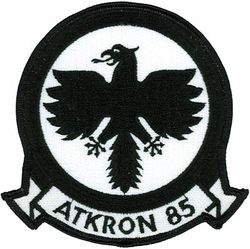 Attack Squadron 85 (VA-85)
Attack Squadron EIGHT HUNDRED FIFTY NINE (VA-859) was a reserve squadron called to active duty on 1 Feb 1951. Redesignated Attack Squadron EIGHTY FIVE (VA-85) on 4 Feb 1953. Disestablished on 30 Sep 1994. The second squadron to be assigned the VA-85 designation.

Grumman A-6A/E Intruder, 1964-1994

Insignia approved by CNO on 7 May 1958.

