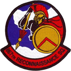 867th Reconnaissance Squadron
Organized as 92 Aero Squadron on 21 Aug 1917. Demobilized on 21 Dec 1918. Reconstituted, and consolidated (1942), with 17 Reconnaissance Squadron (Light), which was constituted on 20 Nov 1940. Activated on 15 Jan 1941. Redesignated as: 92 Bombardment Squadron (Light) on 14 Aug 1941; 92 Reconnaissance Squadron (Medium) on 30 Dec 1941; 433 Bombardment Squadron (Medium) on 22 Apr 1942; 10 Antisubmarine Squadron (Heavy) on 29 Nov 1942; 867 Bombardment Squadron (Heavy) on 21 Oct 1943. Inactivated on 4 Jan 1946. Redesignated as 867 Reconnaissance Squadron on 9 Aug 2012. Activated on 10 Sep 2012.
 
