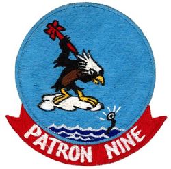 Patrol Squadron 9 (VP-9)
Established as Patrol Squadron NINE (VP-9) on 15 Mar 1951, the second squadron to be assigned the VP-9 designation.

Consolidated PB4Y-2/2S Privateer, 1951-1953
Lockheed P2V-2 Neptune, 1953-1960
Lockheed P2V-7 Neptune, 1960-1962
Lockheed SP-2H Neptune, 1962-1963
Lockheed P-3A Orion, 1963-1966
Lockheed P-3B Orion, 1966-1976
Lockheed P-3C UI Orion, 1976-1990
Lockheed P-3C UIIIR Orion, 1990-2015
Boeing P-8 Poseidon, 2017-.

Insignia (2nd) “Golden Eagles” approved by CNO on 15 Jun 1954.

