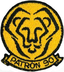 Patrol Squadron 90 (VP-90)
Established as Patrol Squadron NINETY (VP-90) “The Lions” on 1 Nov 1970. Disestablished on 30 Sep 1994.

Lockheed SP-2H Neptune, 1970-1974
Lockheed P-3A Orion, 1974-1984
Lockheed P-3B MOD Orion, 1984-1991

Insignia (2nd design) was approved by CNO on 22 Apr 1974. 

