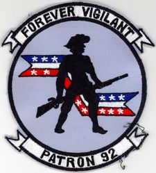 Patrol Squadron 92 (VP-92)
Established as Patrol Squadron NINETY TWO (VP-92) on 1 Nov 1970. The second squadron to be assigned the VP-92 designation. Disestablished on 15 Oct 2007.

Lockheed SP-2H Neptune, 1970-1975
Lockheed P-3A DIFAR Orion, 1975-1984
Lockheed P-3B TAC/NAV MOD Orion, 1984-1991
Lockheed P-3C UII Orion, 1991-1996
Lockheed P-3C UII.5 Orion, 1996-2007

Insignia (2nd design) was approved by CNO on 9 July 1979.

