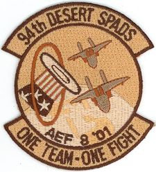 94th Expeditionary Fighter Squadron Operation SOUTHERN WATCH 2001
Keywords: desert