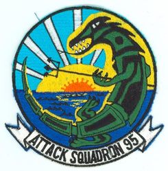 Attack Squadron 95 (VA-95)
VA-95 "Green Lizards"
1963-1970
Douglas AD-7 (A-1J) Skyraider
Douglas A4D-2N (A-4C);  A4D-2 (A-4B); A-4C Skyhawk
