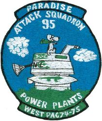Attack Squadron 95 (VA-95) Power Plants WESTPAC 1974-1975
VA-95 "Green Lizards"
1974-1975
Grumman A-6A; A-6B; KA-6D Intruder
