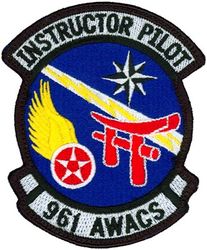 961st Airborne Warning and Control Squadron Instructor Pilot
