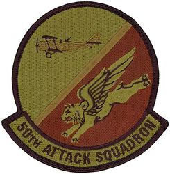 50th Attack Squadron 
Organized as 50 Aero Squadron on 6 Aug 1917.  Redesignated as: 50 Squadron on 14 Mar 1921; 50 Observation Squadron on 25 Jan 1923.  Inactivated on 1 Aug 1927.  Activated on 1 Nov 1930.  Redesignated as: 50 Reconnaissance Squadron on 25 Jan 1938; 50 Reconnaissance Squadron (Medium Range) on 6 Dec 1939; 50 Reconnaissance Squadron (Heavy) on 20 Nov 1940; 431 Bombardment Squadron, Heavy, on 22 Apr 1942; 431 Bombardment Squadron, Heavy, c. Apr 1944; 5 Reconnaissance Squadron, Very Long Range, Photo, on 29 Apr 1946.  Inactivated on 20 Oct 1947.  Redesignated as 50 Airmanship Training Squadron on 30 Sep 1983.  Activated on 1 Oct 1983.  Redesignated as: 50 Training Squadron on 31 Oct 1994; 50 Education Squadron on 1 Jan 2002.  Inactivated on 1 Aug 2005.  Redesignated as 50 Attack Squadron on 13 Feb 2018.  Activated on 27 Feb 2018.
Keywords: OCP