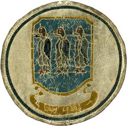 301st Bombardment Group, Heavy 
Constituted as 301st Bombardment Group (Heavy) on 28 Jan 1942. Activated on 3 Feb 1942. Redesignated 301st Bombardment Group (Very Heavy) in Aug. Inactivated on 15 Oct 1945.

Stations. Geiger Field, WA, 3 Feb 1942; Alamogordo, NM, 27 May 1942; Richard E Byrd Field, VA, 21 Tun-19 Jul 1942; Chelveston, England, 9 Aug 1942; Tafaraoui, Algeria, c. 26 Nov 1942; Maison Blanche, Algeria, 5 Dec 1942; Biskra, Algeria, c. 16 Dec 1942; Ain Mlila, Algeria, c. 17 Jan 1943; St-Donat, Algeria, 6 Mar 1943; Oudna, Tunisia, 6 Aug 1943; Cerignola, Italy, c. 7 Dec 1943; Lucera, Italy, 1 Feb 1944-1945; Sioux Falls AAFld, SD, 28 Jul 1945; Pyote AAFld, TX, 23 Aug-15 Oct 1945.

Aircraft. Boeing B-17 Flying Fortress, 1942-1945.

Insignia approved 11 Aug 1942. Italian made painted incised leather.

