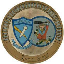 461st Bombardment Group, Heavy & 765th Bombardment Squadron, Heavy
Constituted as 461 Bombardment Group (Heavy) on 19 May 1943. Activated on 1 Jul 1943. Inactivated on 28 Aug 1945.

Italian made, incised painted leather

Stations. Wendover Field, UT, 1 Jul 1943; Gowen Field, ID, 29 Jul 1943; Kearns, UT, 11 Sep 1943; Wendover Field, UT, 30 Sep 1943; Hammer Field, CA, 30 Oct 1943-Jan 1944; Torretto Airfield, Italy, c. 20 Feb 1944-Jul 1945; Sioux Falls AAFM, SD, 22 Jul-28 Aug 1945.

