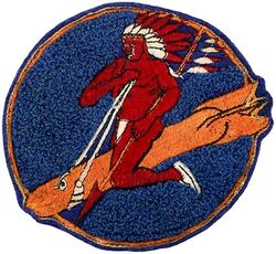 18th Bombardment Squadron, Heavy
Constituted 18th Bombardment Squadron (Heavy) on 20 Nov 1940. Activated on 15 Jan 1941. Inactivated on 28 Aug 1945.

Insignia approved on 20 Mar 1942. USA made, chenille embroidery.

Stations. Langley Field, VA, 15 Jan 1941; Westover Field, MA, c. 29 May 1941; Pendleton, OR, c. 25 Jan 1942; Davis-Monthan Field, AZ, c. 13 May 1942; Geiger Field, WA, 1 Jul 1942; Ephrata, WA, 1 Dec 1942; Blythe, CA, 7 Dec 1942; Salinas AAB, CA, 29 May 1943; Blythe AAFld, CA, 13 Jul 1943-c. 2 Apr 1944; Mendlesham, England, c. 23 Apr 1944-24 Jul 1945; Sioux Falls AAFld, SD, c. 13-28 Aug 1945.


